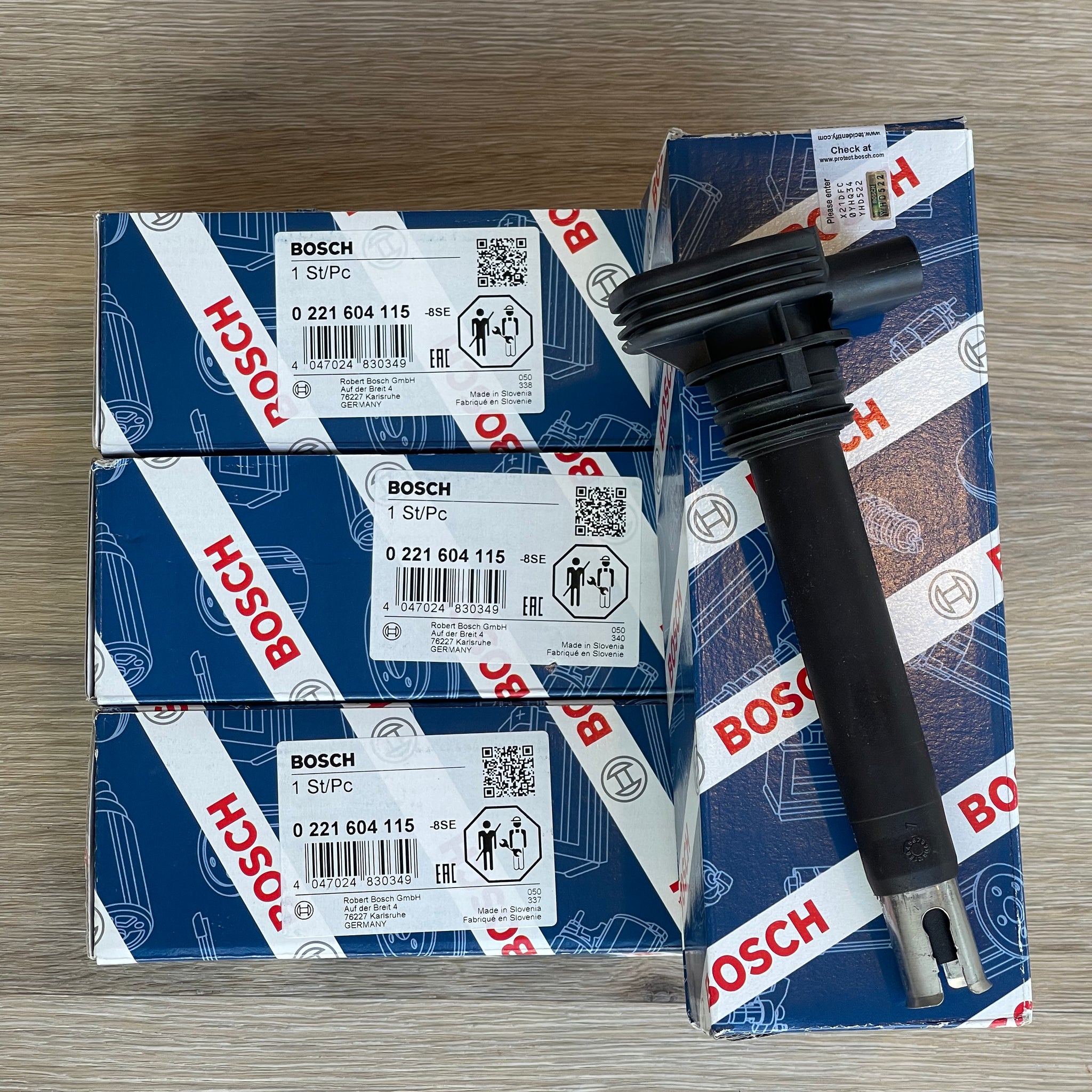 Genuine BOSCH Ignition Coil Suit For VW / AUDI / SKODA Golf MK5 6 GTI R FSI TFSI 2.0T 2.0 Bosch 0221604115, 07k905715G, 0 221 604 115