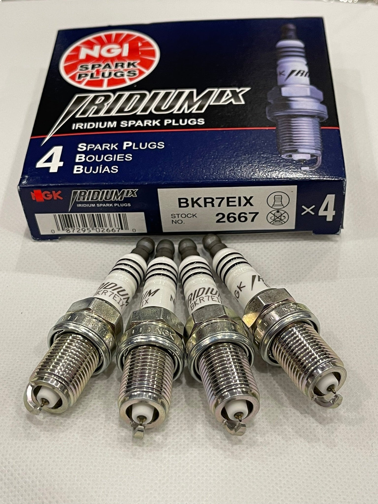 NGK 2.0T Spark Plugs + 6 mid. Feb + 15 14.03 -4 for 4 kits 21.03
Set of 4 Suitable For VW Audi NGK BKR7EIX (NGK 2667) PFR7S8EG
NGK Iridium IX Spark Plug BKR7EIX. Manufacturer Part Number 2667 ( 06H905601A, 101905631B, 06H905601 A, 101905631 B,  06H 905 601 A, 101 905 631 B, NGK PFR7S8EG
Buy in nz online auckland stock fast delivery next day shipping to