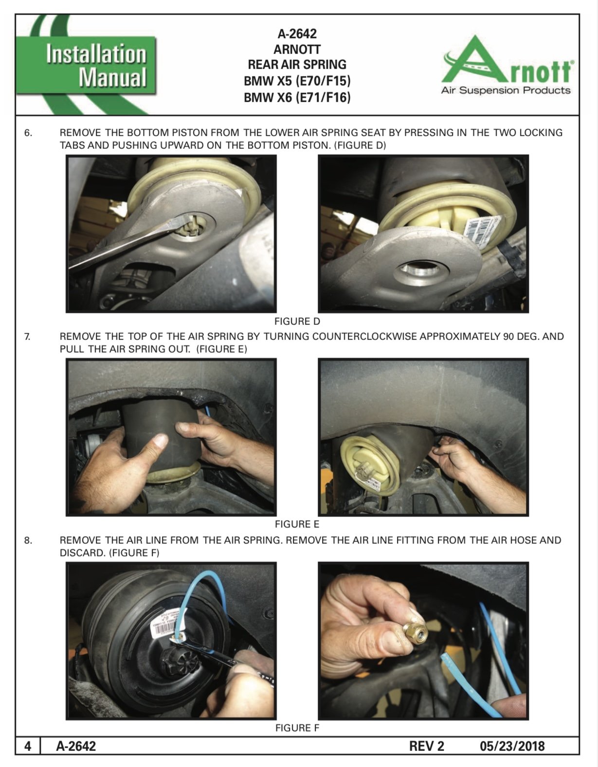 **SPECIAL** ARNOTT Set 2 Pcs Rear Air Suspension Suit BMW X5 E70 / for BMW X6 E71 E72 Air Spring Bag 37126790081, 37126790078 Arnott A-2642 F15 F85 F16 F86