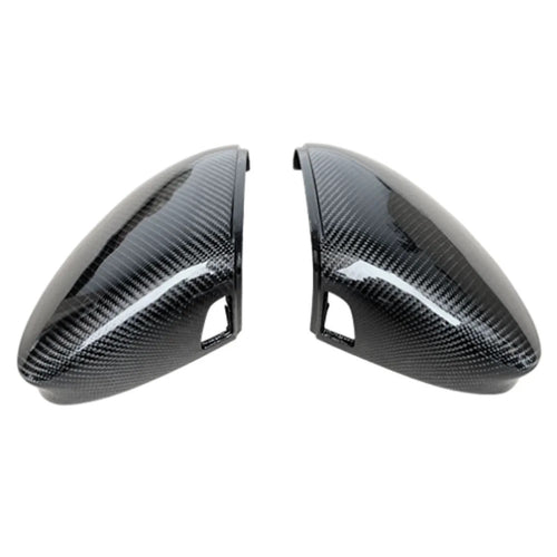 Mirror Covers Caps Carbon Fiber Look For VW Golf 8 MK8 2020+ Rear View Mirror Cases with holes for lane assist