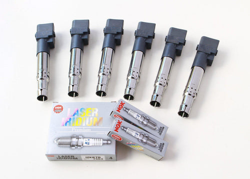 To - 
3.2 NGK Ignition Kit For VW Golf R32 Audi A3 3.2 VR6 - 6x NGK U5020 Coils + 6x NGK 7563 IZKR7B Spark Plugs
