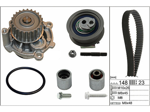 To -
538 0088 10 WP
530 0445 10 kit
INA Timing Belt + W.P. Kit  For 2.0 VW Audi FSI engines Cambelt kit VW Golf mk5 Audi A3 2.0 FSI 

2.0 FSI VW Audi OEM INA Timing Belt & Water Pump Kit For VW Golf MK5 Audi A3 2.0 FSI non turbo engines Cam belt kit