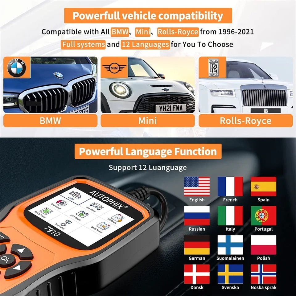 OBD2 Scanner S515 ABS SRS ECM TCM Car Code Reader