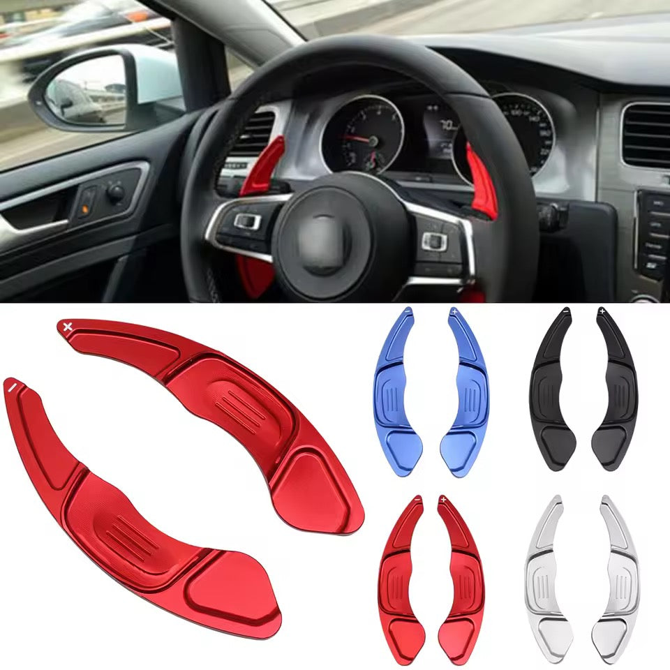 RED Metal Paddle Shift Extensions Set For VW Golf 7 GTI MK7 MK7.5 R Rline GTE GTD Steering Wheel DSG Paddle Extension * Not for Golf 7 *