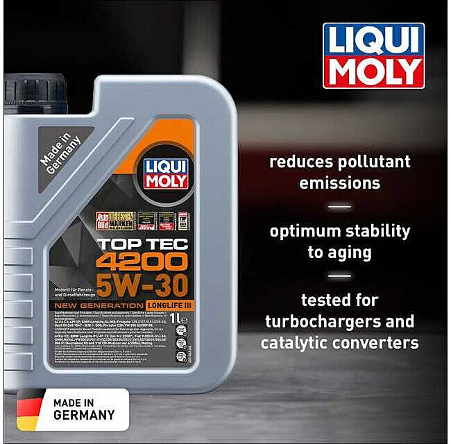 Liqui Moly Top Tec 4200 5W-30 New Generation Engine Oil (1L) | Premium Longlife III