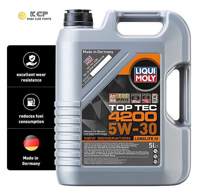 Liqui Moly Top Tec 4200 5W-30 New Generation Engine Oil (5L) | Premium Longlife III