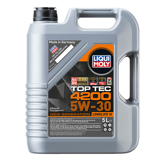 Liqui Moly Top Tec 4200 5W-30 New Generation Engine Oil (5L) | Premium Longlife III