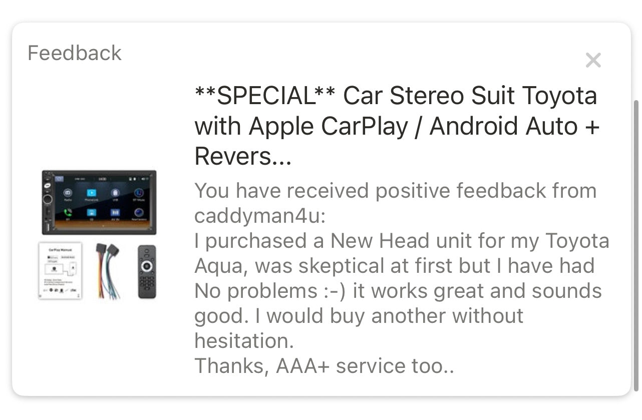 **SPECIAL** Car Stereo Suit Toyota with Apple CarPlay / Android Auto + Reverse Camera Double DIN Head Unit, Bluetooth, 7" Touch Screen Radio CarPlay