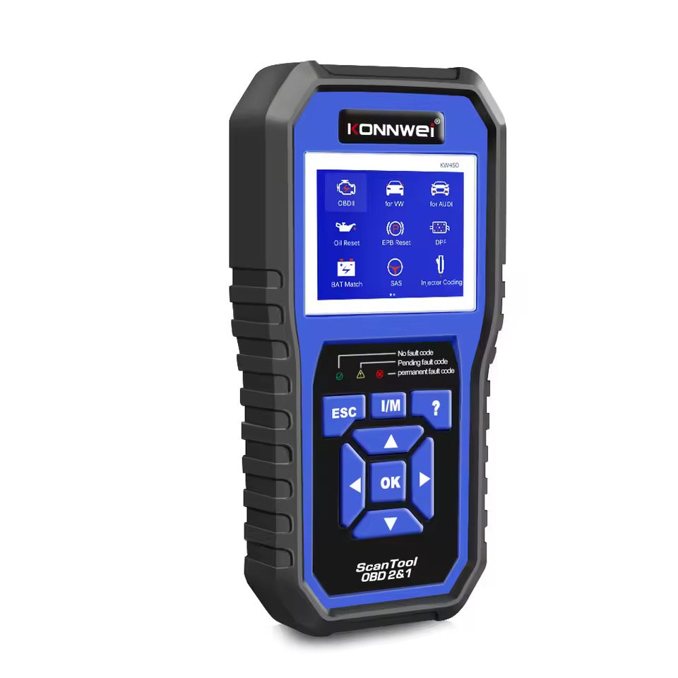 **CLEARANCE** Full System Car Diagnostic Scanner Tool For VAG Models For VW Audi Skoda ABS Airbag Oil Service Reset EPB DPF Reset BAT Match Lamp Adjust KONNWEI KW450