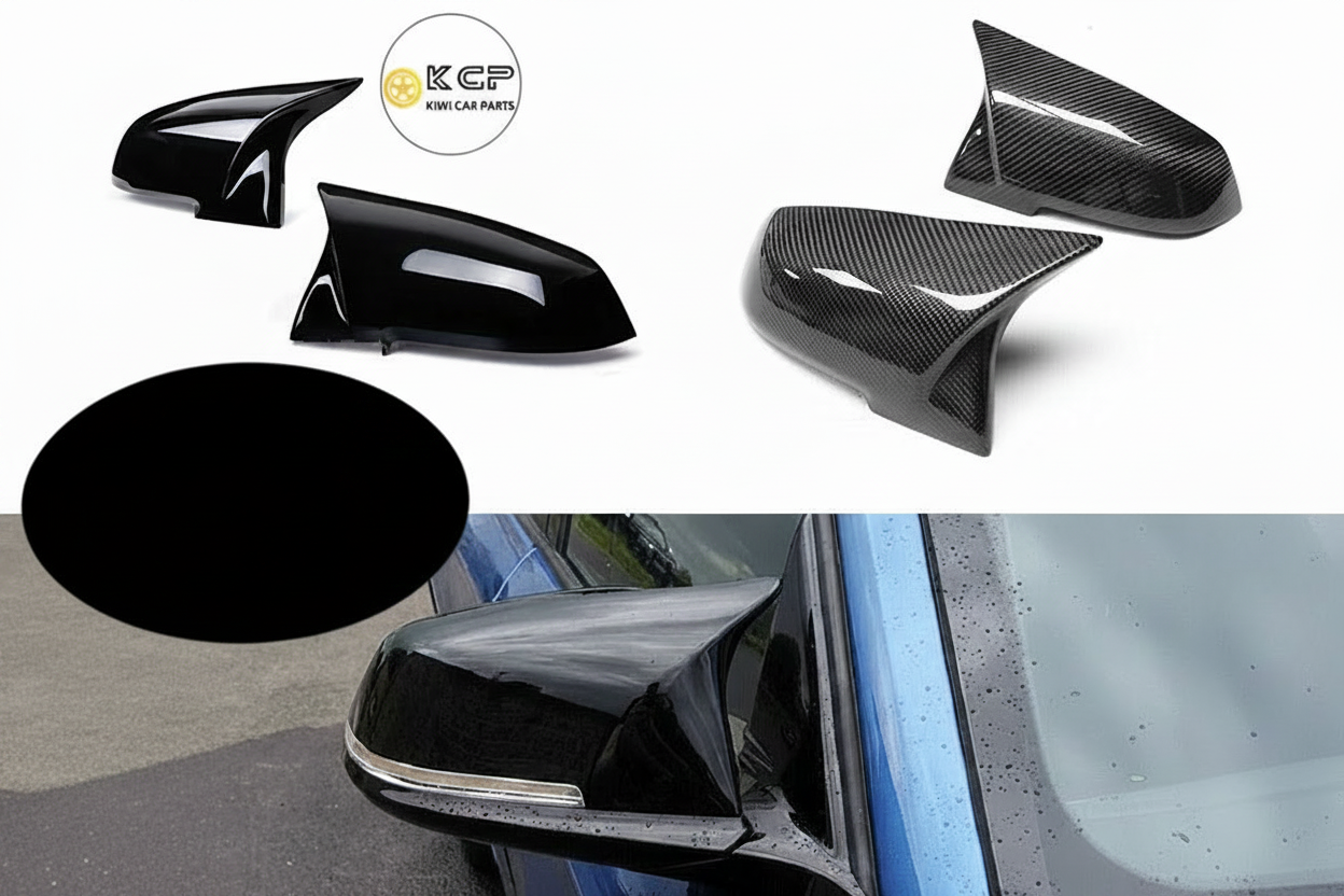 2 Pieces Rearview Mirror Covers Caps Black For BMW Series 1 2 3 4 X M 220i 328i 420i F20 F21 F22 F23 F30 F32 F33 F36 X1