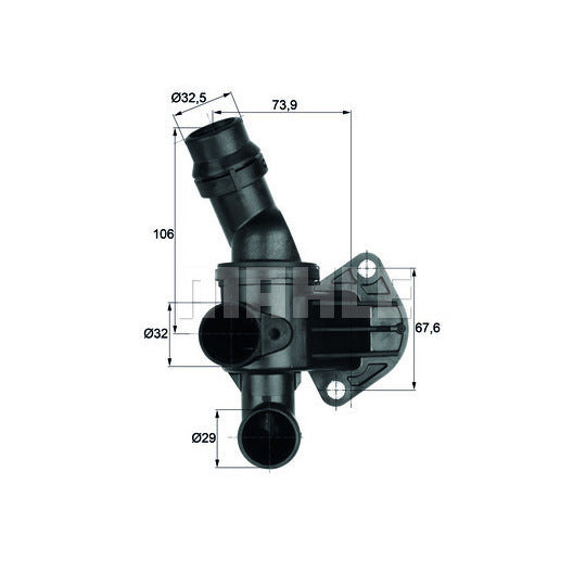 MAHLE Engine Coolant Thermostat Housing Suitable For VW Golf MK5 GTI Audi A3 2.0T FSI TFSI Engine EA113 06F121111F 06F121111 F 06F 121 111 F