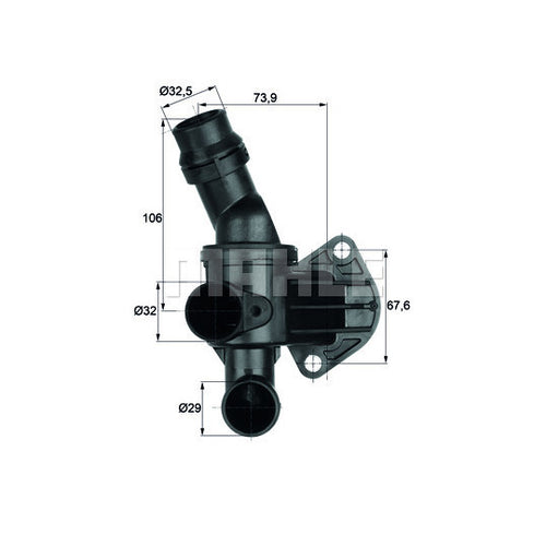 MAHLE TI 6 87
Engine Coolant Thermostat Housing Suitable For VW Golf MK5 GTI Audi A3 2.0T FSI TFSI Engine EA113 06F121111F 06F121111 F 06F 121 111 F