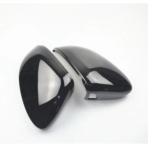 Black Mirror Covers Caps For VW Golf 8 MK8 2020+ Rear View Mirror Cases with holes for lane assist