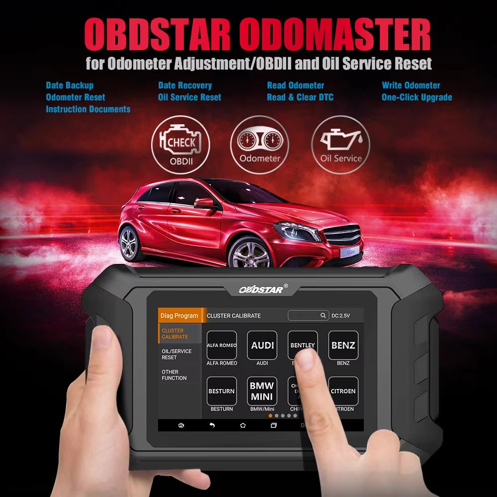 OBDSTAR OdoMaster Professional Odometer Calibration & Oil Service Reset Tool (5" Android Tablet)