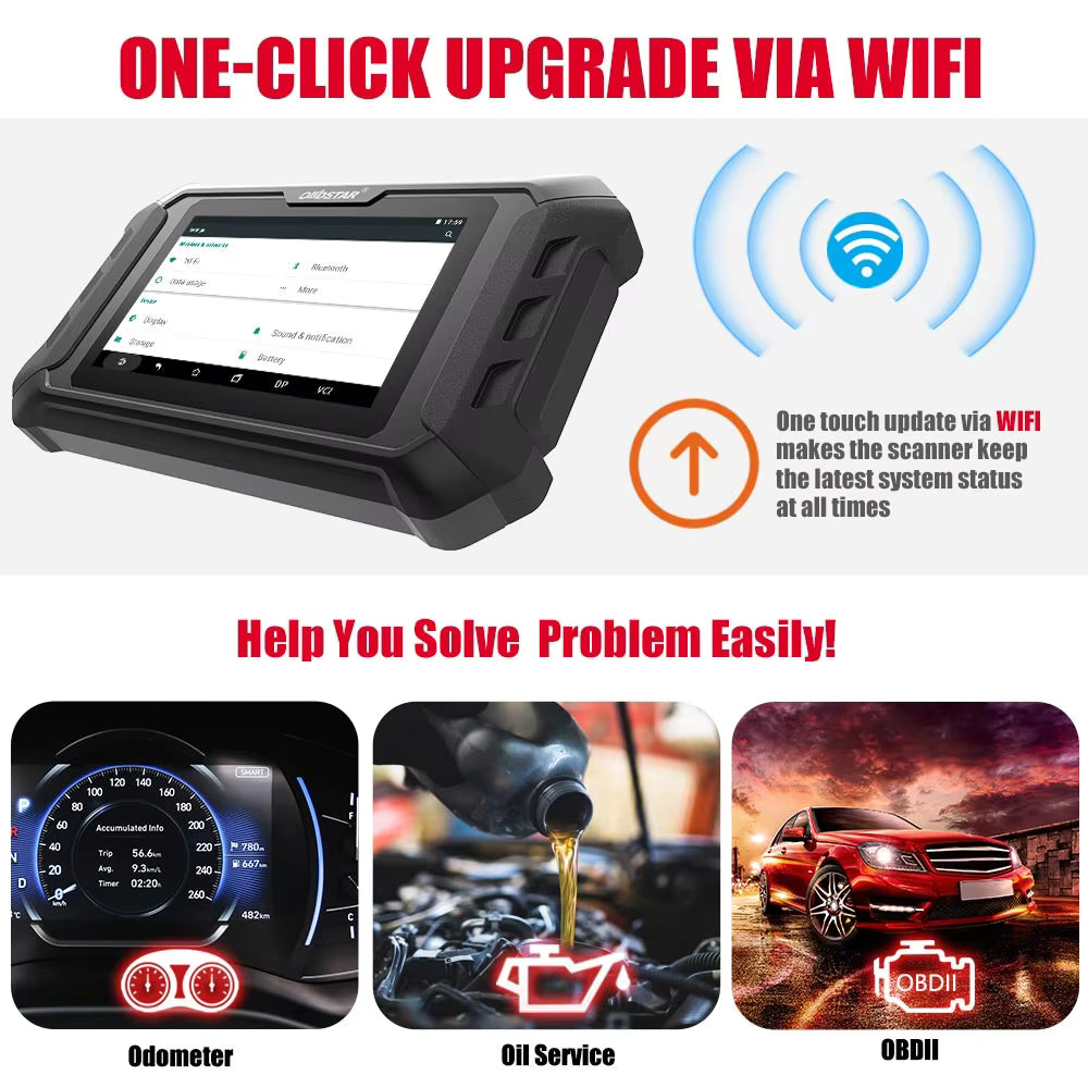 OBDSTAR OdoMaster Professional Odometer Calibration & Oil Service Reset Tool (5" Android Tablet)