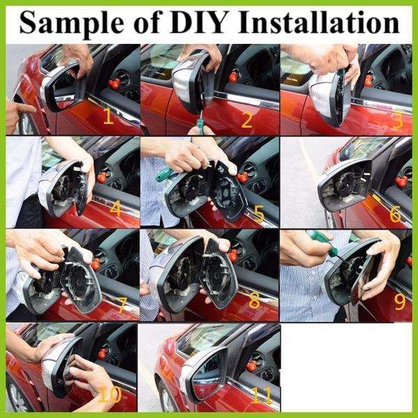 Mirror Glass Set For 2012-2019 Toyota Prius C - Heated, Driver And Passenger Side