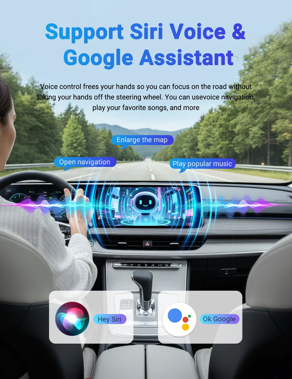 2 in 1 Wireless CarPlay Adapter Android Auto AI Smart Box Car Intelligent Systems For VW Audi Skoda Toyota Nissan Honda Ford Benz