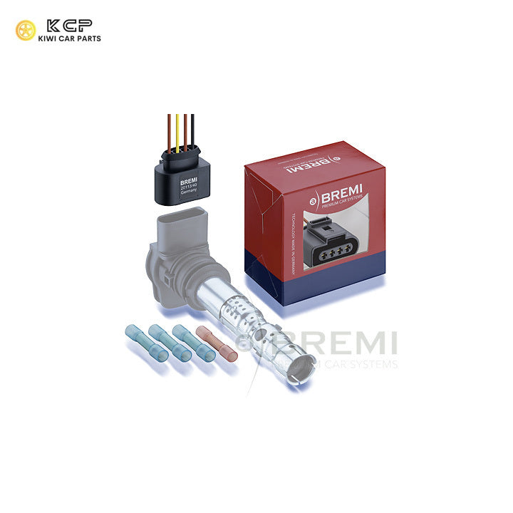 BREMI 20113/40 - Plug, coil connector coil For VW Golf 5 6 MK5 MK6 GTI / R, Tiguan, Jetta, CC, Audi A3, S3 8P, Q3 8U, A4, A5, A6, TT, RS6 A4L A5 A6 A6L A7 A8L Q5 Q7 VW Touareg Porsche Panamera