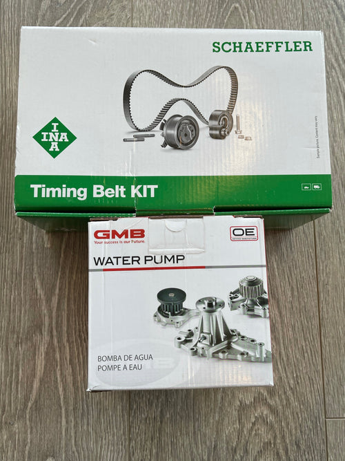 To -
530044510 530 0445 10 ZD0445K, 3 left 04.02.2025
180-2340
mk5 gti timing belt water pump 06F121011 06F 121 011 X 06F 198 119 A 06D 109 243 B 06D 109 119 B 
**SPECIAL** OEM Timing Belt Kit And GMB Water Pump Suitable For Golf 5 GTI, Golf 6R, Audi A3 2.0T FSI / TFSI S3 TTS RS EA113 Cambelt
98723 + P3047S WP