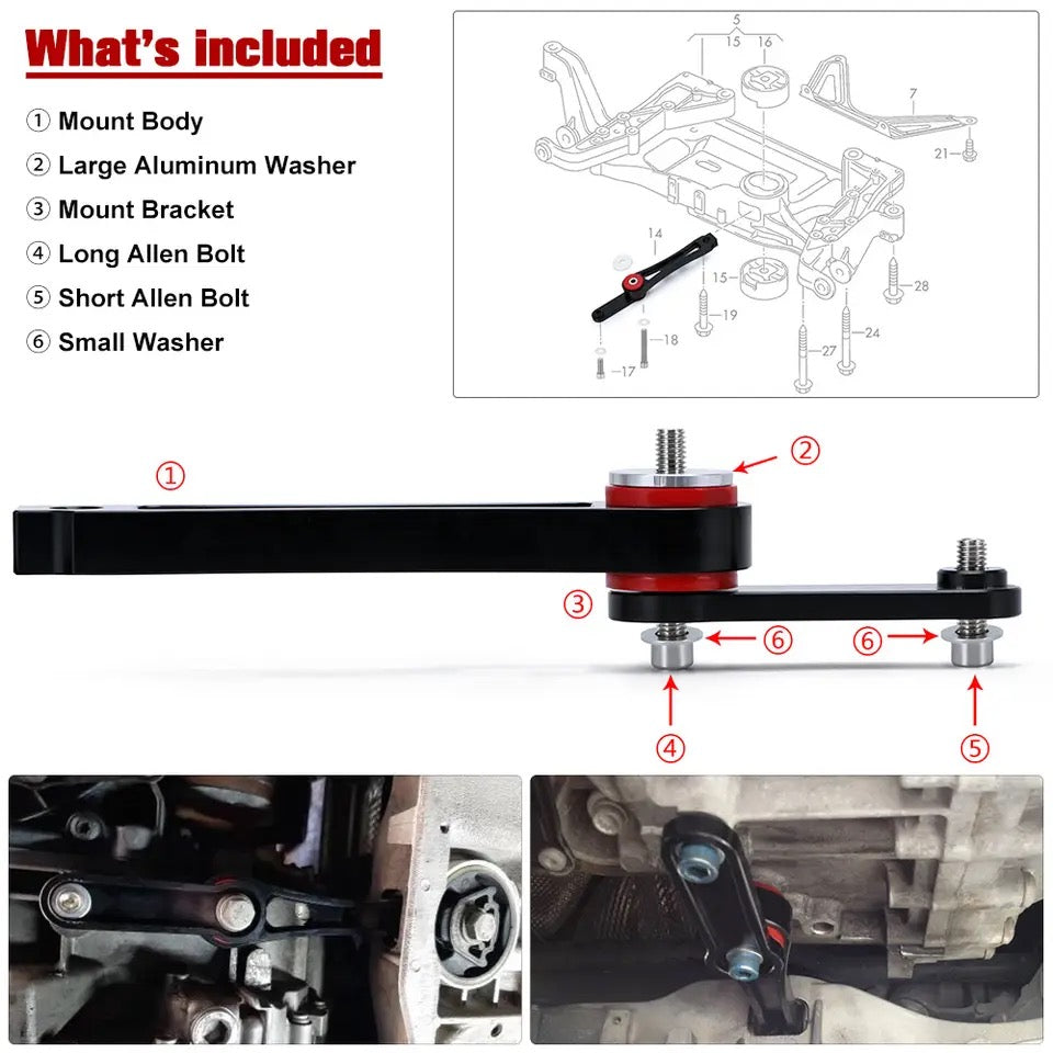 Dog Bone Engine Mount Kit For VW Golf GTI MK5 MK6 Jetta 2 0T FSI TSI Dog Bone Engine Mount Kit For VW Golf GTI MK5 MK6 Jetta 2 0T FSI TSI
