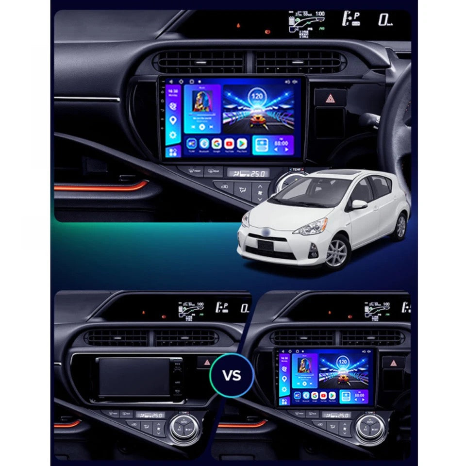 Car Stereo Android 11 with CarPlay 2+32G For Toyota Aqua Prius C, Reverse Camera GPS NZ Map