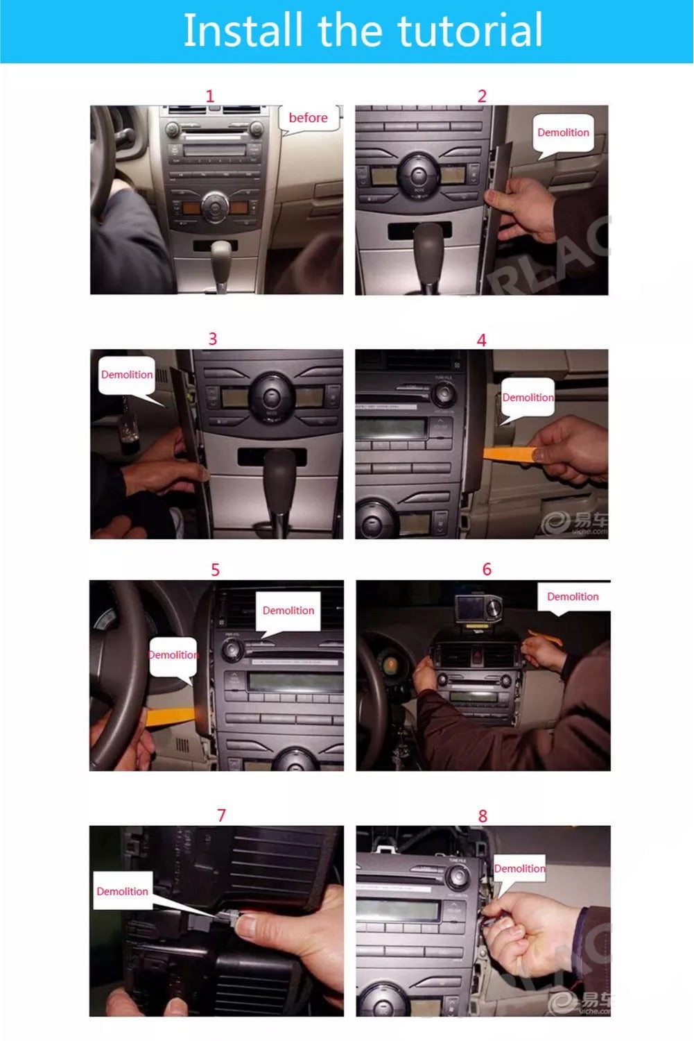 Android 10.1 Car Radio Multimedia Player Reverse Camera Suit For Toyota Corolla E140/ E150 2006 - 2013