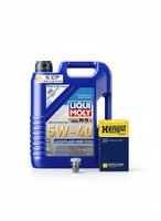 Ex P3087S
LIQUI MOLY Engine Oil Service Kit - VW Golf 5 MK5 GTI Golf 6R, Audi A3 A4 S3 2.0T FSI TFSI - LIQUI MOLY 5W-40
P3087S is a Kit = P2487S + P1423S
Leichtlauf High Tech 5W-40 Engine Oil 5L SKU 2328