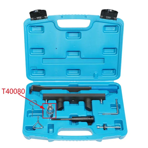 VW Genuine T40080 socket for camshaft adjuster bolt T10252 Camshaft Locking Tool Engine Chain Timing Tool Kit For VAG VW Audi 2.0 FSI TFSI EA113 + VW Genuine T40080 For VW Golf MK5 2003+ , Passat, Jetta, Eos