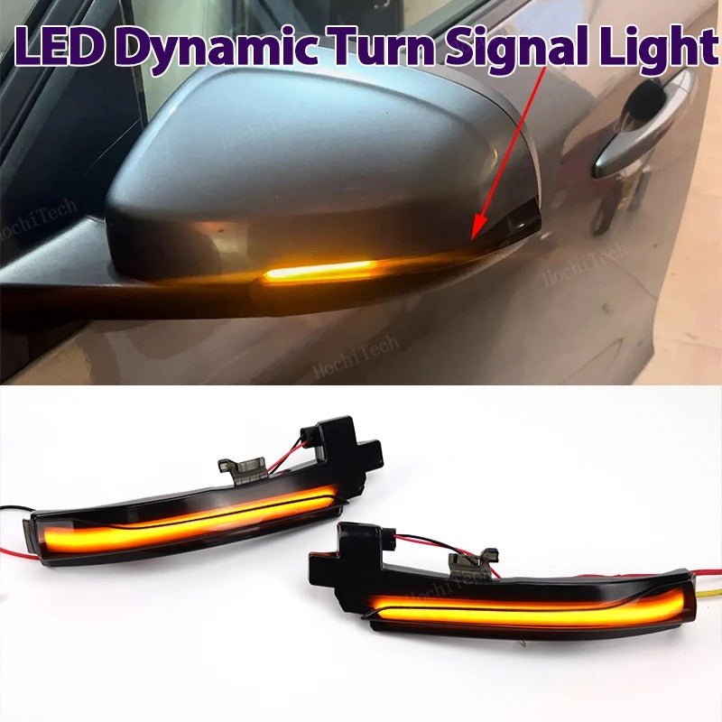 Smoked LED Dynamic Turn Signal Light Side Mirror Flashing Light for Volvo S60 V40 V60 CC S80 II V70 III