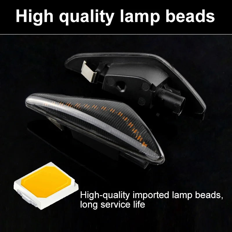 LETRONIX Frecce Laterali A LED Per BMW X3 F25 (2010-17), X5 E70 (2006-13), X6 E71 (2008-14) - Fumo Nero Con Omologazione E