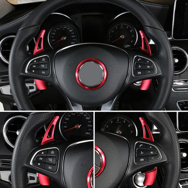 1 Pair Steering Wheel Shift Paddle Shifter Extension For Mercedes A B C E GLE Class W176 W205 W212 W222 W246 C117 W218 X156