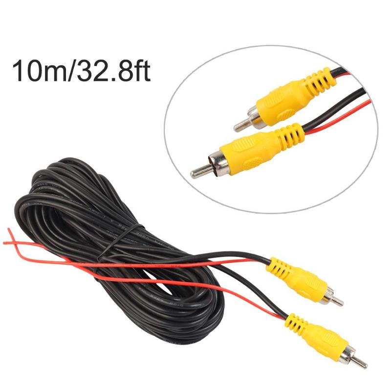 10M RCA Video Cable Car Reverse Rear View Parking Camera Video Cable with Detection Wire Audio Converter Cable
