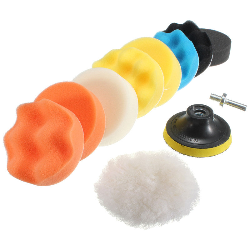 Buffing Kit, Pad Polishing Kit For Electric Drill Car Polisher Pads Backing Plate M10 Thread