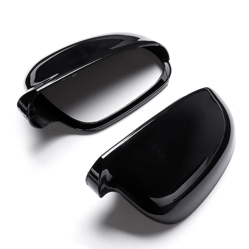 Pair of Black Wing Mirror Covers For VW Golf 5 MK5 Jetta Passat