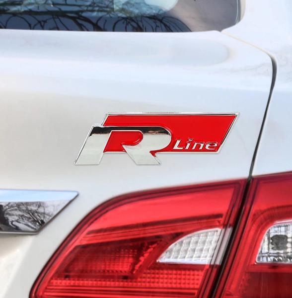 Rline Sticker Emblem R line Badge for Volkswagen VW GOLF GTI Beetle Polo CC Passat