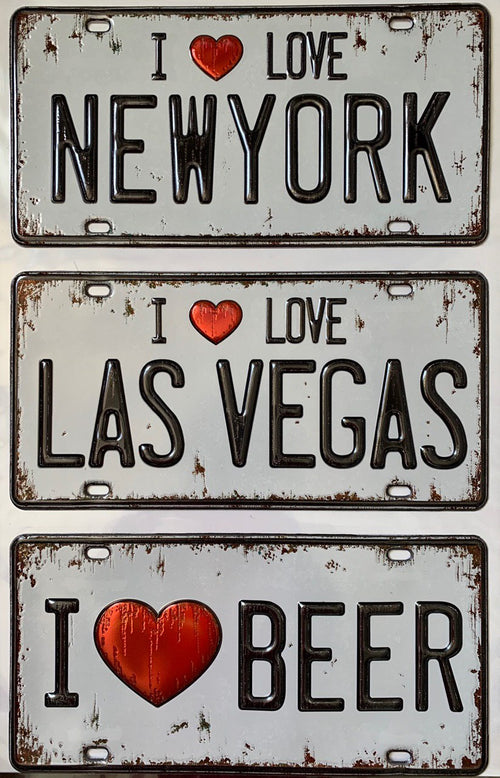 3 x Vintage Sign Room Decor Adhesive