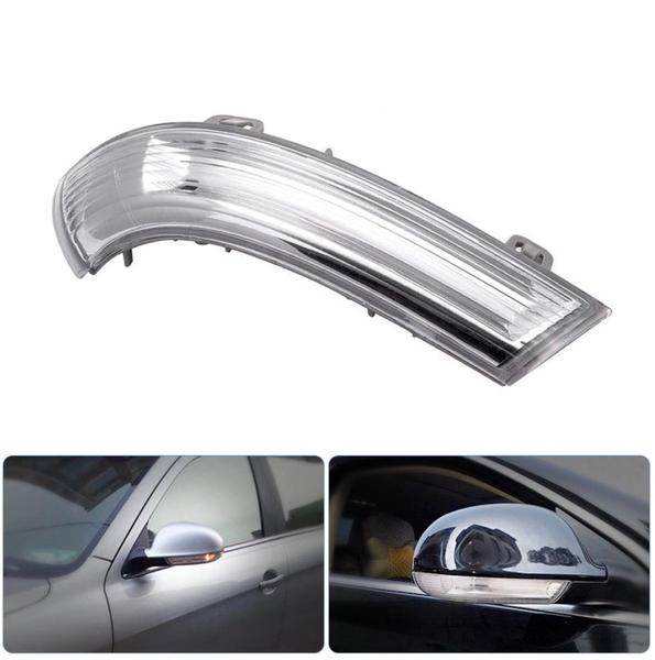 (RIGHT) Silver Mirror Cover + Mirror Glass + Mirror Indicator SET Suit For VW Golf 5 MK5