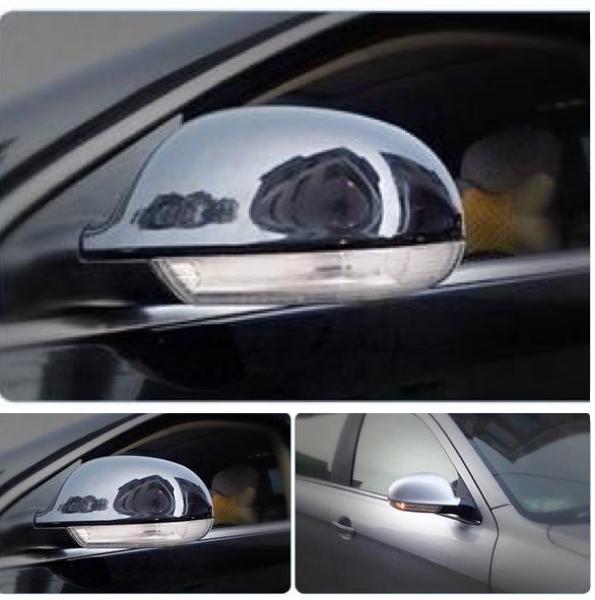 (LEFT) Black Mirror Cover, Mirror Glass, Mirror Indicator For VW Jetta Golf MK5