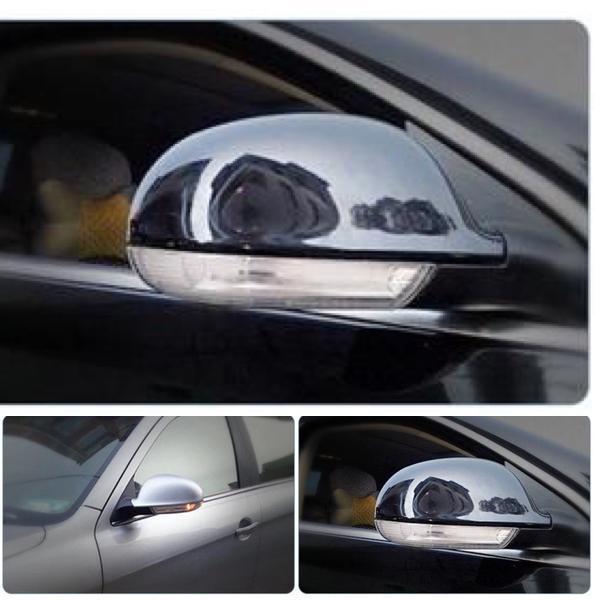 (RIGHT) Black Mirror Cover, Mirror Glass, Mirror Indicator For VW Jetta Golf MK5
