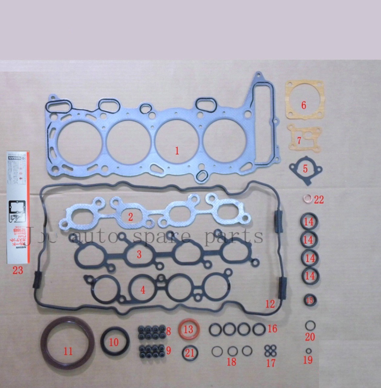 SR20DE SR20DET Engine Full gasket set kit for Nissan 100 NX/Primera/Pulsar/Serena 2.0L 1998cc 1990-2001 50110200 10101-70J25