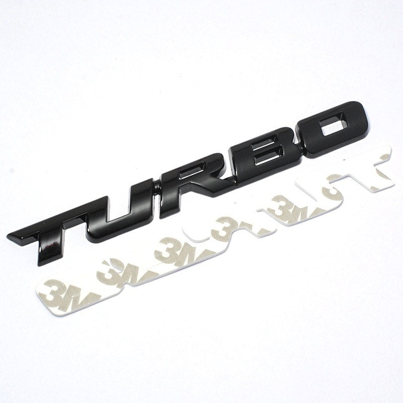 Car Turbo Boost Boosting 3D Metal Chrome Zinc Alloy 3D Emblem Badge Sticker Decal