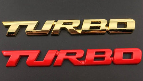 Car Turbo Boost Boosting 3D Metal Chrome Zinc Alloy 3D Emblem Badge Sticker Decal