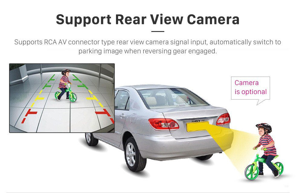 2 Din Car Stereo RAM 2G + 16G CarPlay / Android Auto, GPS + Rear View Camera, WiFi Universal Head Unit