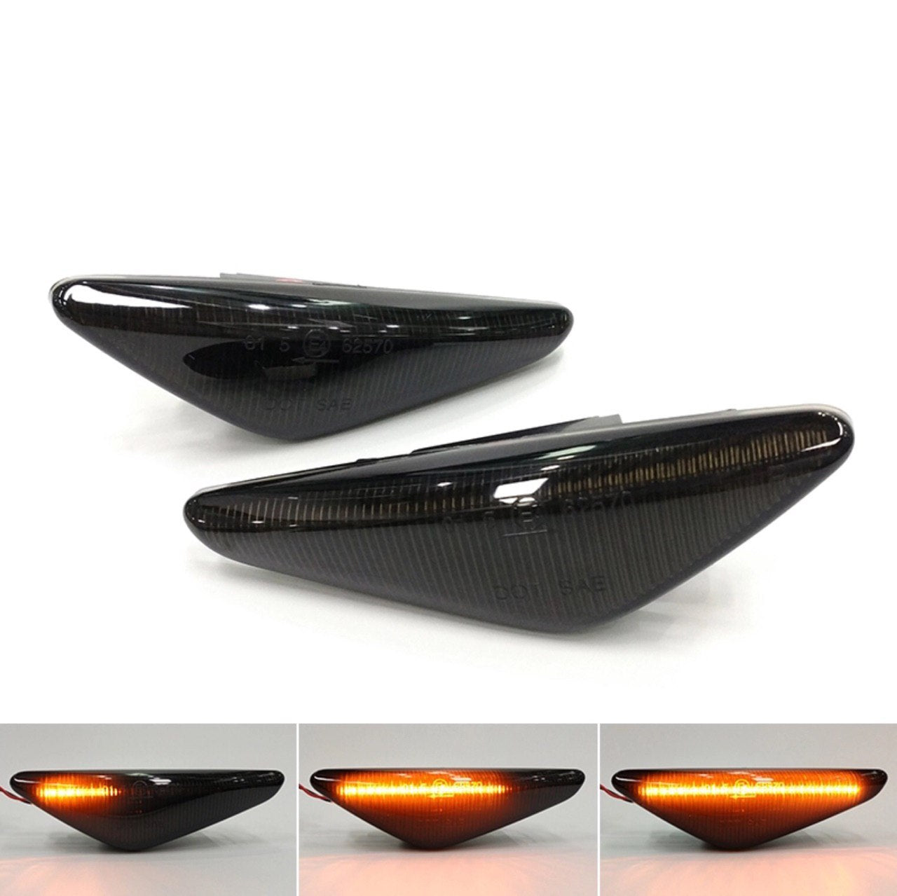 Smoked LED Sequential Dynamic Side Turn Signal Indicator for BMW X3 F25 X5 E70 X6 E71 ActiveHybrid X6 E72