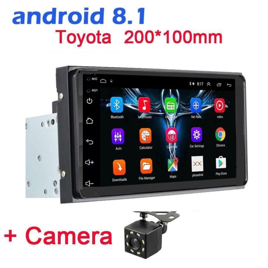 2G + 32G Android 8.1 CarPlay Compatible with Toyota Car Stereo Head Unit Multimedia Player + Bluetooth + GPS Navigation + 8IR Rear Camera Gen 3 Prius model ZVW30 android stereo Apple CarPlay Android Auto
