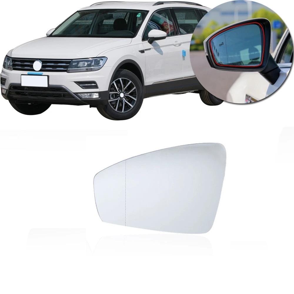 1PC x Left Side For Tiguan 2017 2018 Rearview Mirror Glass With Heating Rear View Mirror Side Mirror Glass Flat Lens Volkswagen