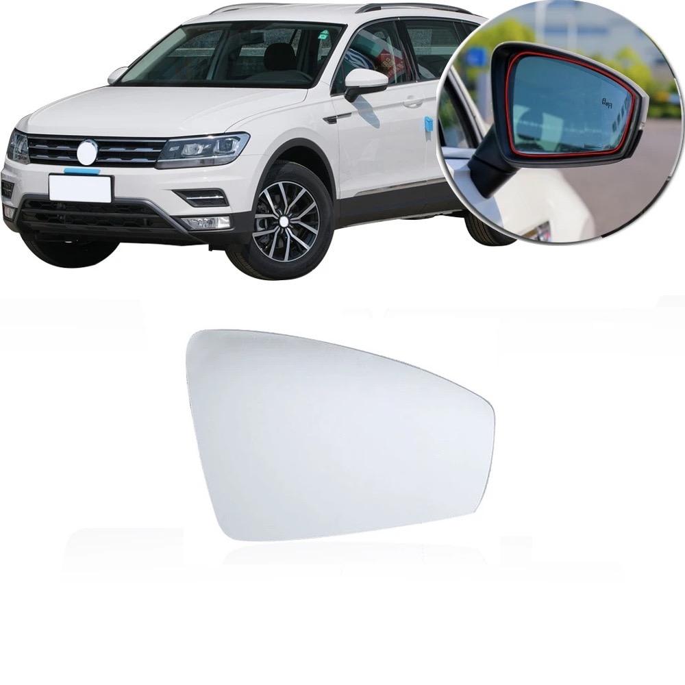 1PC x Right Side For Tiguan 2017 2018 Rearview Mirror Glass With Heating Rear View Mirror Side Mirror Glass Flat Lens Volkswagen