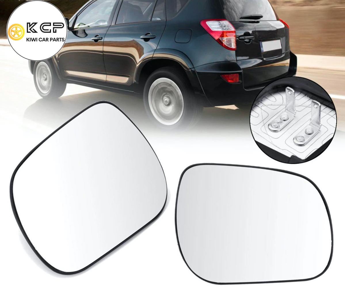 1PCS Front Left Rearview Side Mirror Glass suits for TOYOTA RAV4 2006 2007 2008 2009 2010 2011 2012