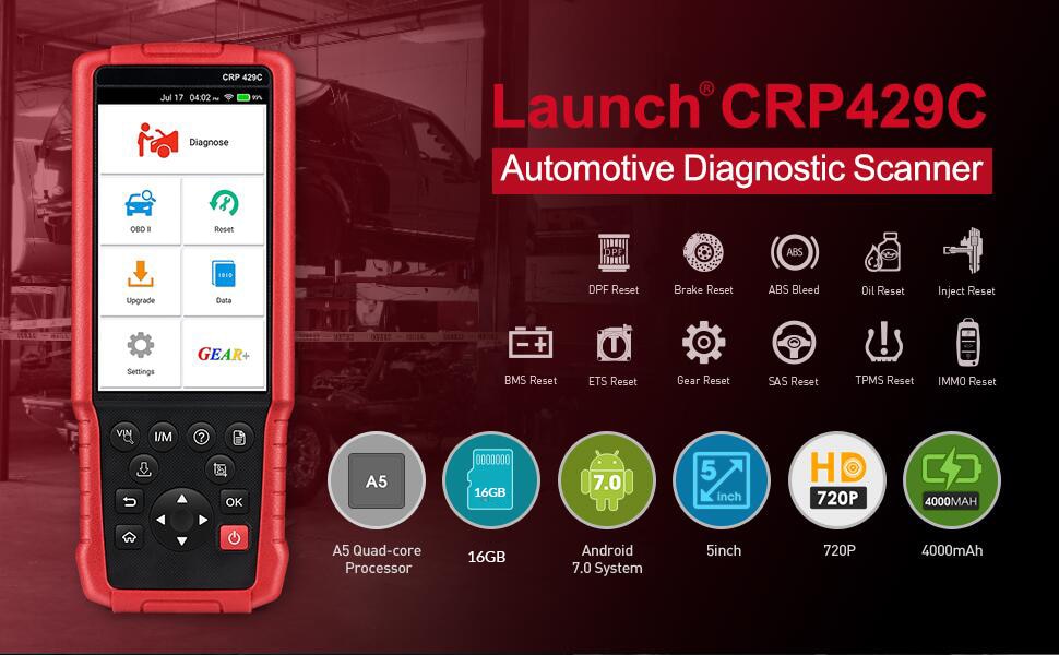 **SPECIAL** X431 CRP429C OBD2 Scan Tool for Engine, ABS, Airbag, AT + 11 Service CRP 429C Auto diagnostic tool Multi-language