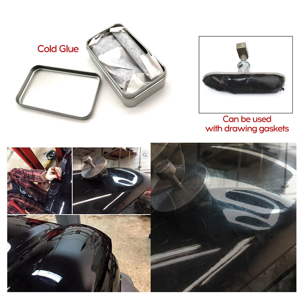 3Pcs/Box Car Collision Dent Repair Cold Glue Boxed Cold Glue Free Sheet Metal Car Tooth Repair Tool car dent remover